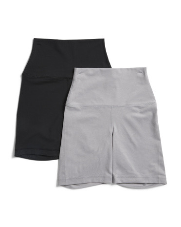 2pk Lux Everyday Elastic-free Super High Rise Biker Shorts | TJ Maxx