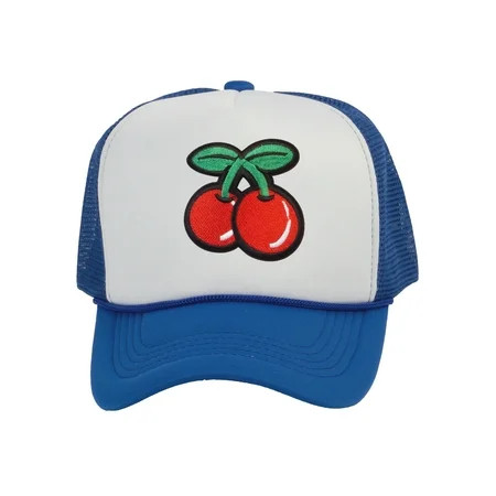 Top Headwear Large Cherry Hat - Men s Cherries Snapback Trucker Cap White/Royal | Walmart (US)