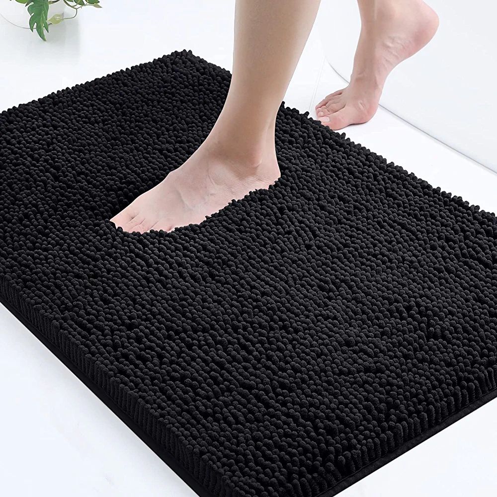 Smiry Luxury Chenille Bath Rug, Extra Soft and Absorbent Shaggy Bathroom Mat Rugs, Machine Washab... | Amazon (US)