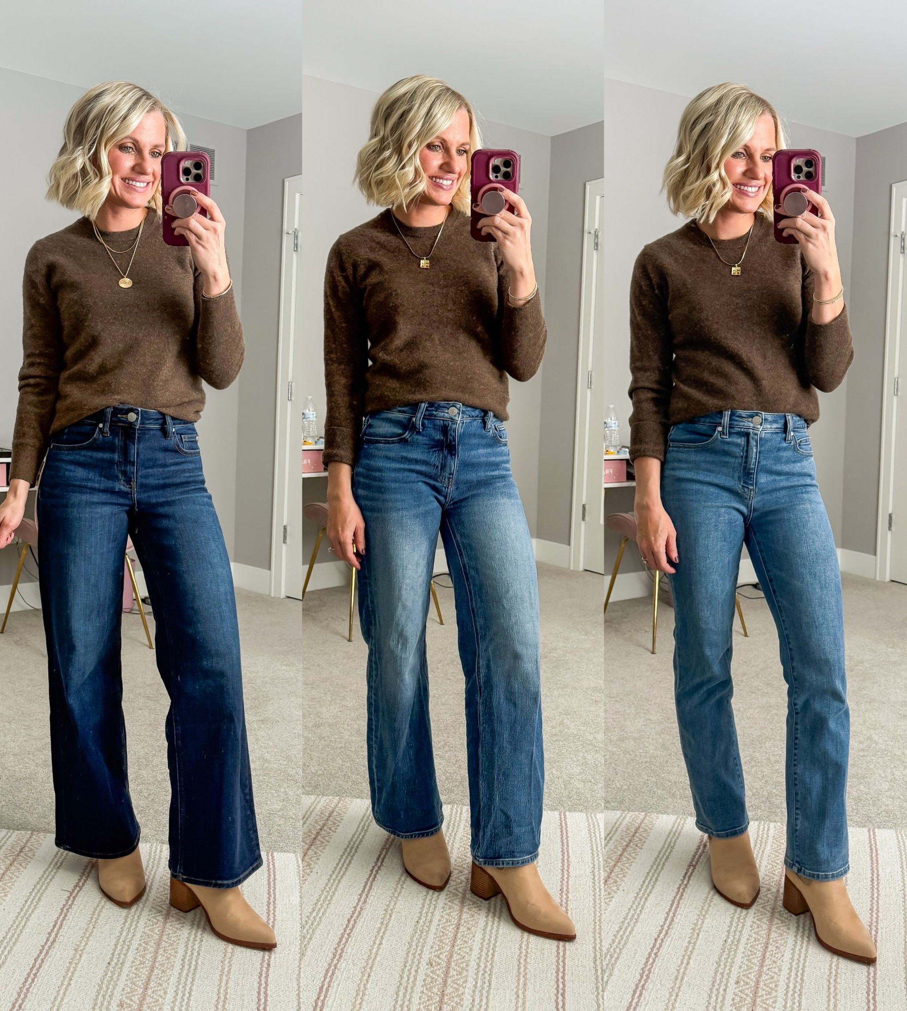 3 pairs of jeans from Quince! Wide-leg, relaxed straight leg, straight leg. All are in a 25/28 inch inseam

#LTKFindsUnder50 #LTKPetite #LTKSeasonal