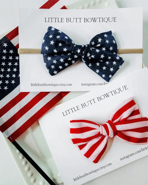 4th of July Stars & Stripes Bloom Bows | Etsy | Etsy (US)