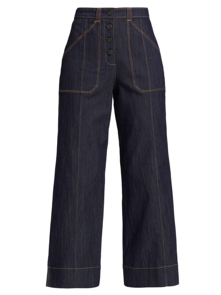 Benji Mid-Rise Wide-Leg Jeans | Saks Fifth Avenue