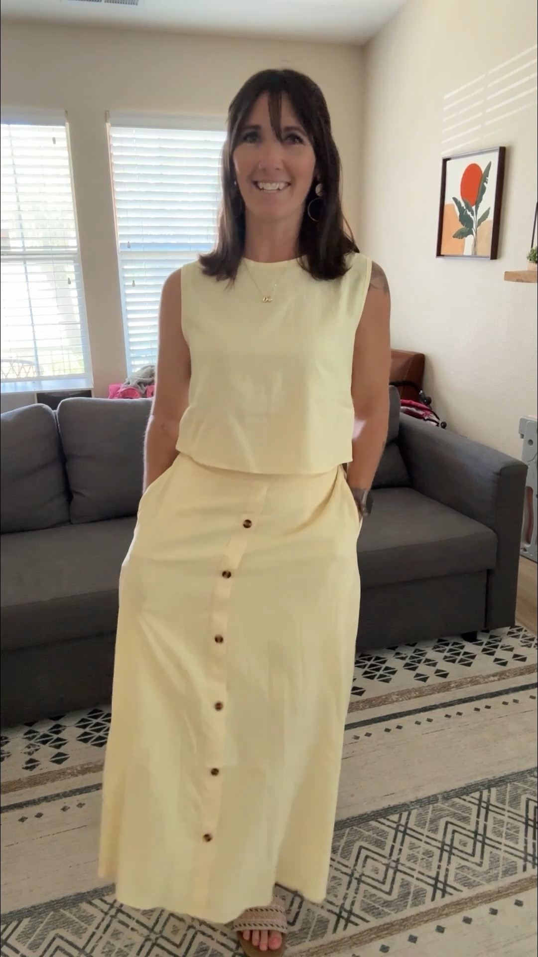 Mother’s Day brunch fit and I’m obsessed 💛 Easy, comfy, flattering, and perfect for warm weather days, vacations, brunch dates, or everyday wear. The quality feels so good for the price too! 🌼🤍

#SpringStyle #AmazonFashion #VacationOutfit #BrunchOutfit #SummerStyle #OOTD #AmazonFinds #MomStyle #NeutralStyle #FashionFinds #SpringOutfit #MatchingSet #EffortlessStyle #MidiSkirt #CasualChic