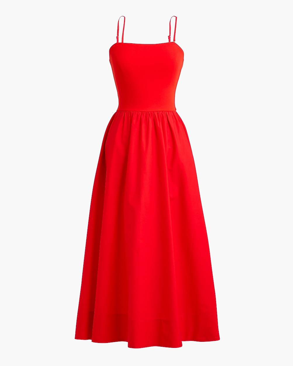 Mixed-media midi dress | J.Crew Factory