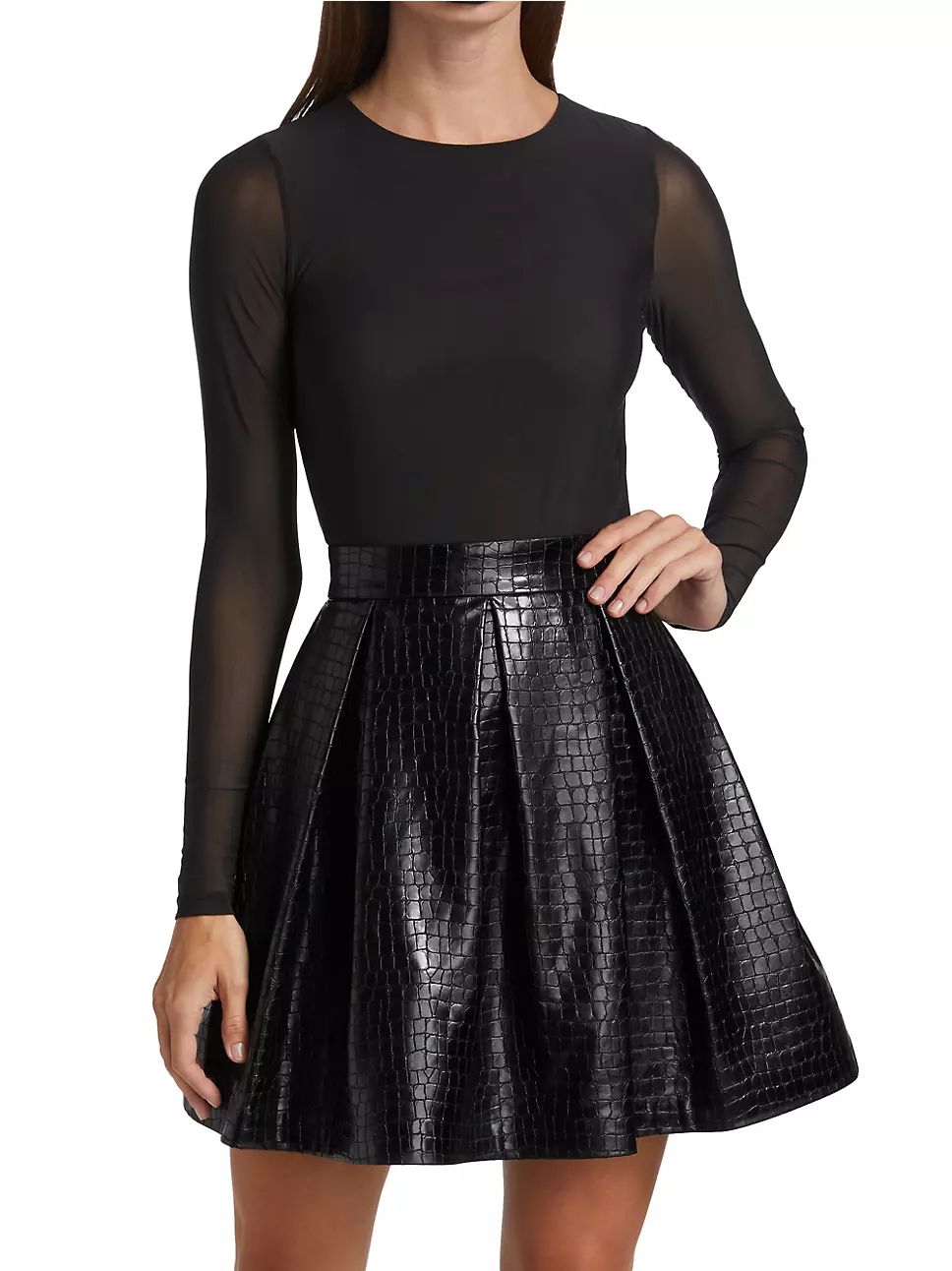 Chara Vegan Leather Party Dress | Saks Fifth Avenue
