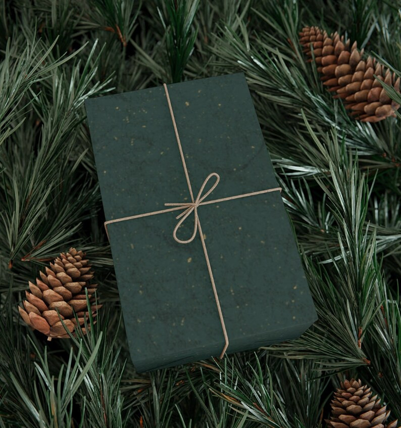 Emerald Green Wrapping Paper, Solid Christmas Gift Wrap, Holiday Inspired Unisex Wrapping Paper, ... | Etsy (US)