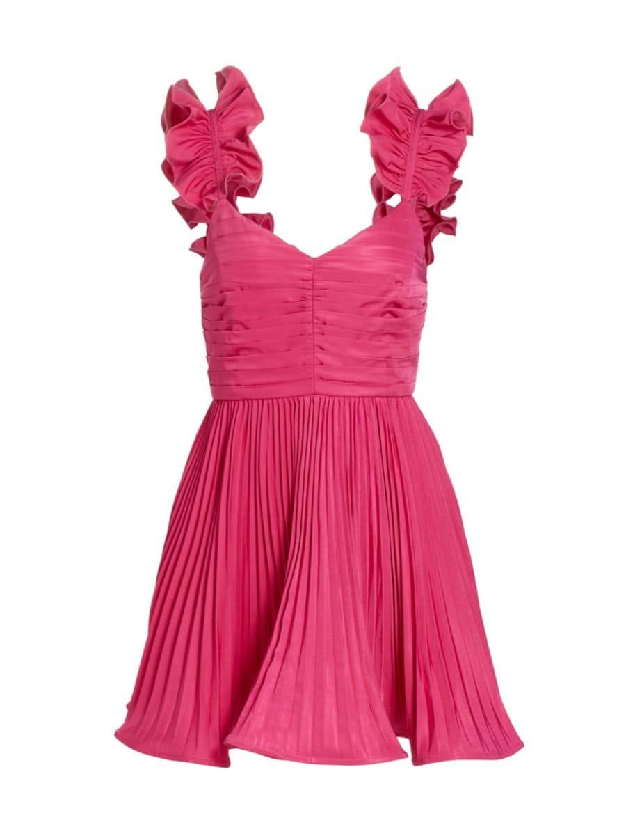 Kitty Ruffled-Strap Minidress | Saks Fifth Avenue