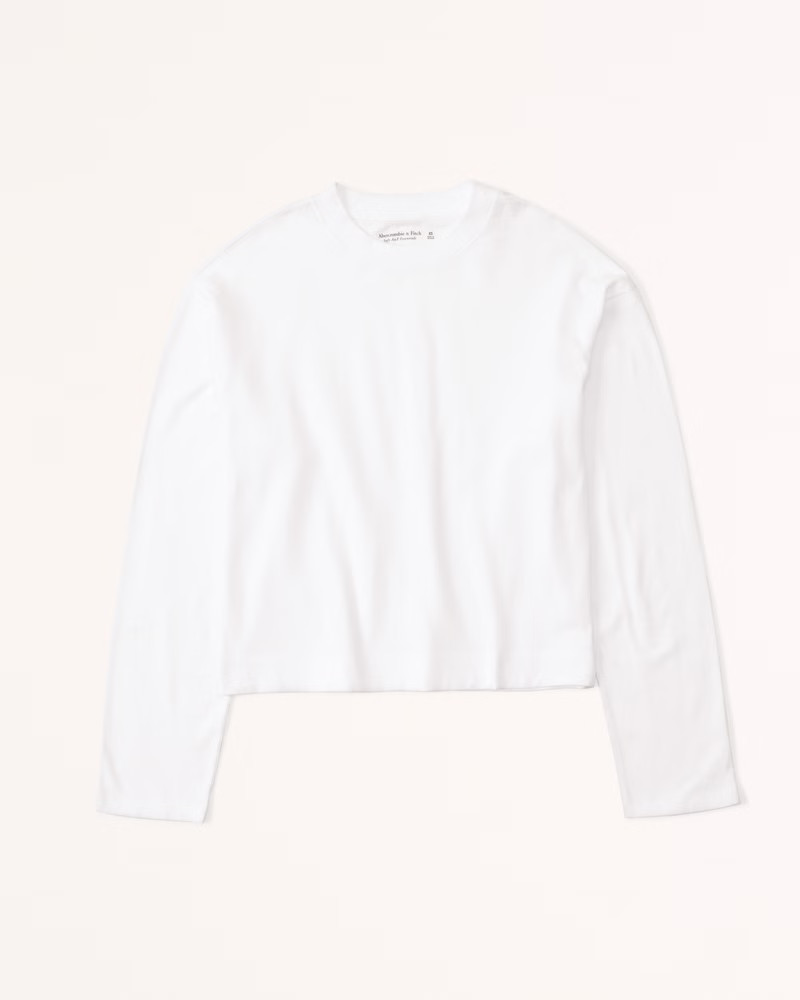 Essential Long-Sleeve Wedge Tee | Abercrombie & Fitch (US)