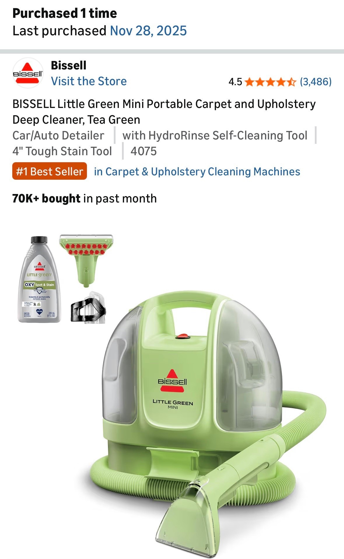 My one Black Friday purchase! I’ve been waiting for this upholstery cleaner to go on sale! I can’t wait to try it out on my couch, dining chairs and carpets! 

#LTKGiftGuide #LTKCyberWeek #LTKmomlife