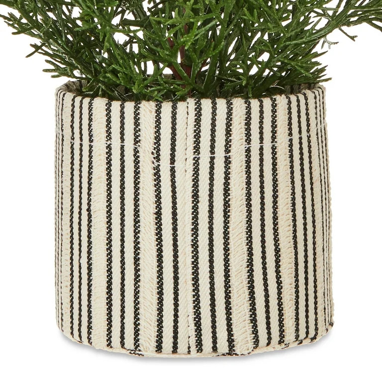 Pine Tree with a Black Stripe Base Tabletop Decor, 12", by Holiday Time | Walmart (US)