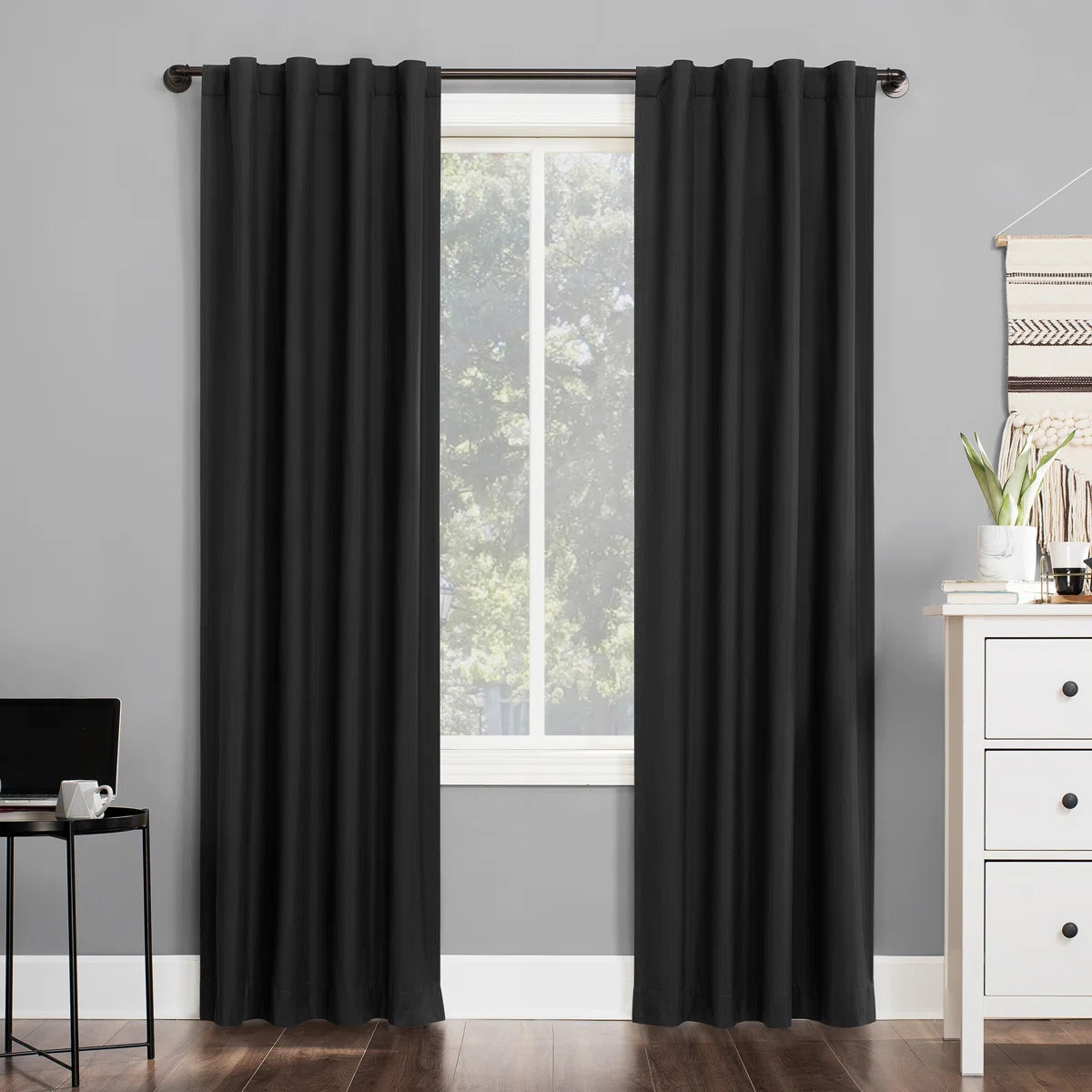 Cambell Wayfair Basics Thermal 100% Blackout Back Tab/Rod Pocket Curtain Panel | Wayfair North America