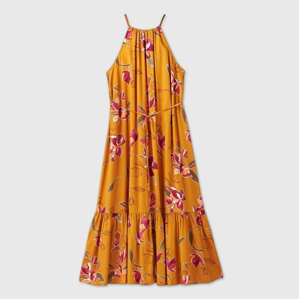 Women's Plus Size Floral Print Sleeveless Tiered Dress - Ava & Viv™ | Target
