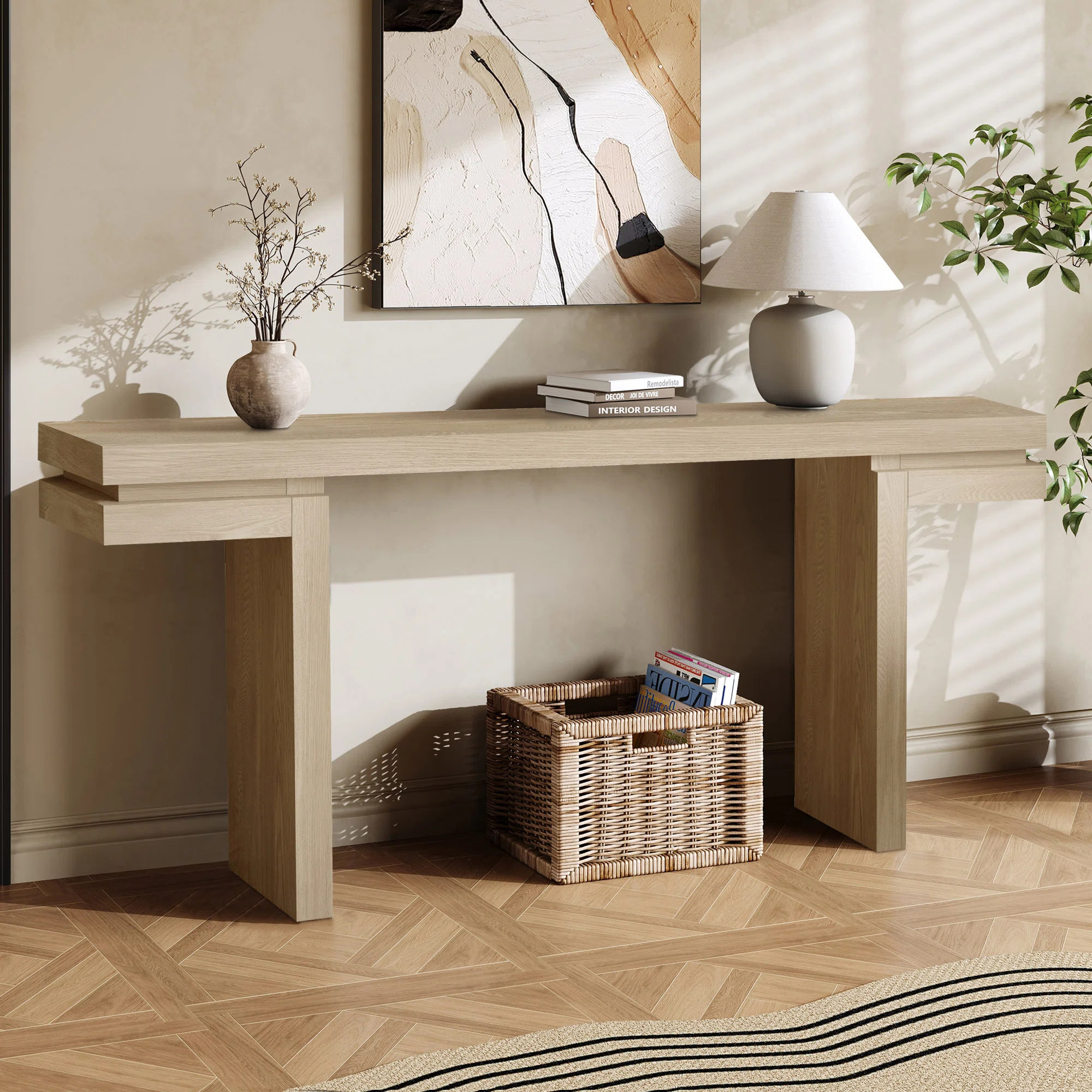 66"Long Console Table Farmhouse for Living Room, Hallway, Foyer | Wayfair North America