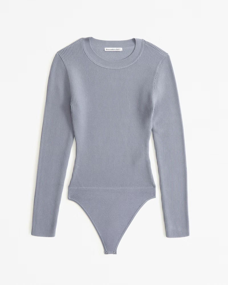 Women's Long-Sleeve Ottoman Crew Bodysuit | Women's New Arrivals | Abercrombie.com | Abercrombie & Fitch (US)