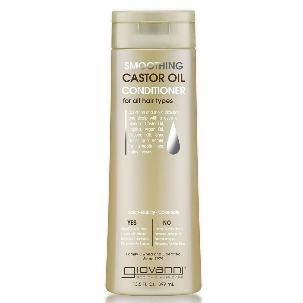 Giovanni Smoothing Castor Oil Conditioner for All Hair Types, Moisturize Hair & Scalp, Hydrate & ... | Amazon (US)