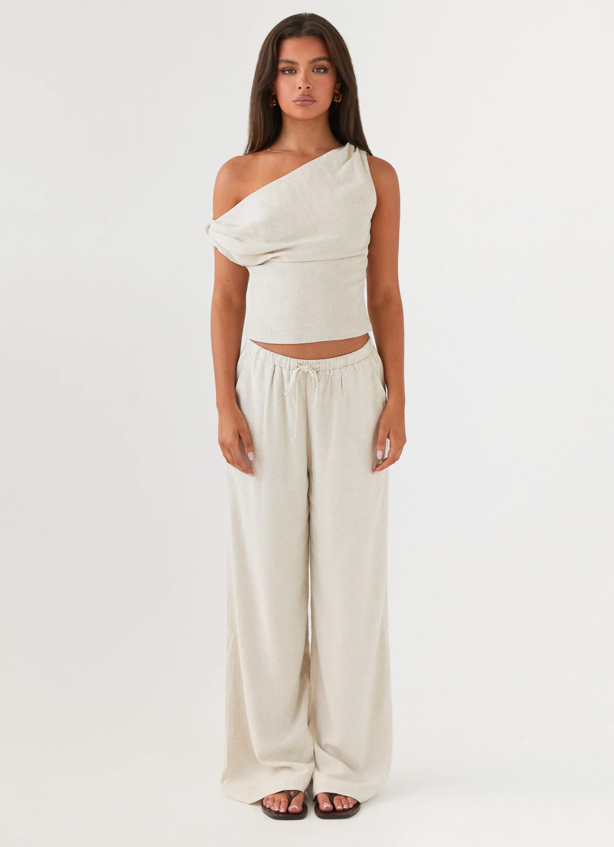 Fresh Face Linen Pants - Oatmeal | Peppermayo (Global)