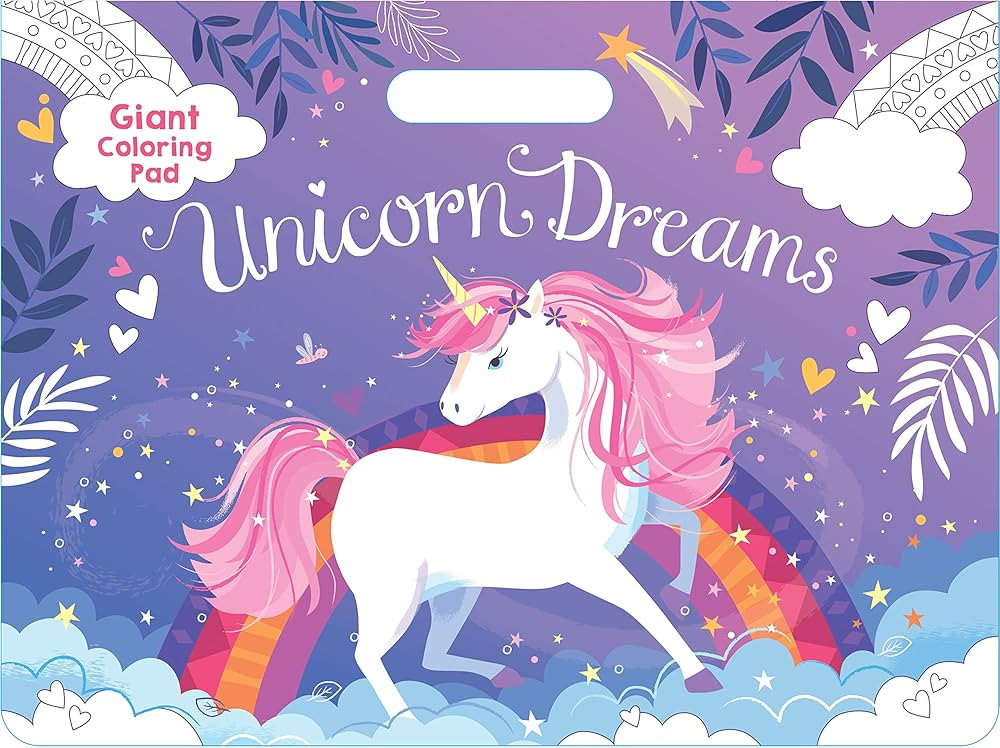 Unicorn Dreams Jumbo Coloring Book for Girls Ages 3 and Up; 11" x 14 ¾" Oversized Sheets; Unicor... | Amazon (US)