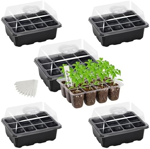 Bonviee 5-Pack Seed Starter Tray Seedling Kits,Plant Starter Kit with Adjustable Humidity Dome an... | Amazon (US)