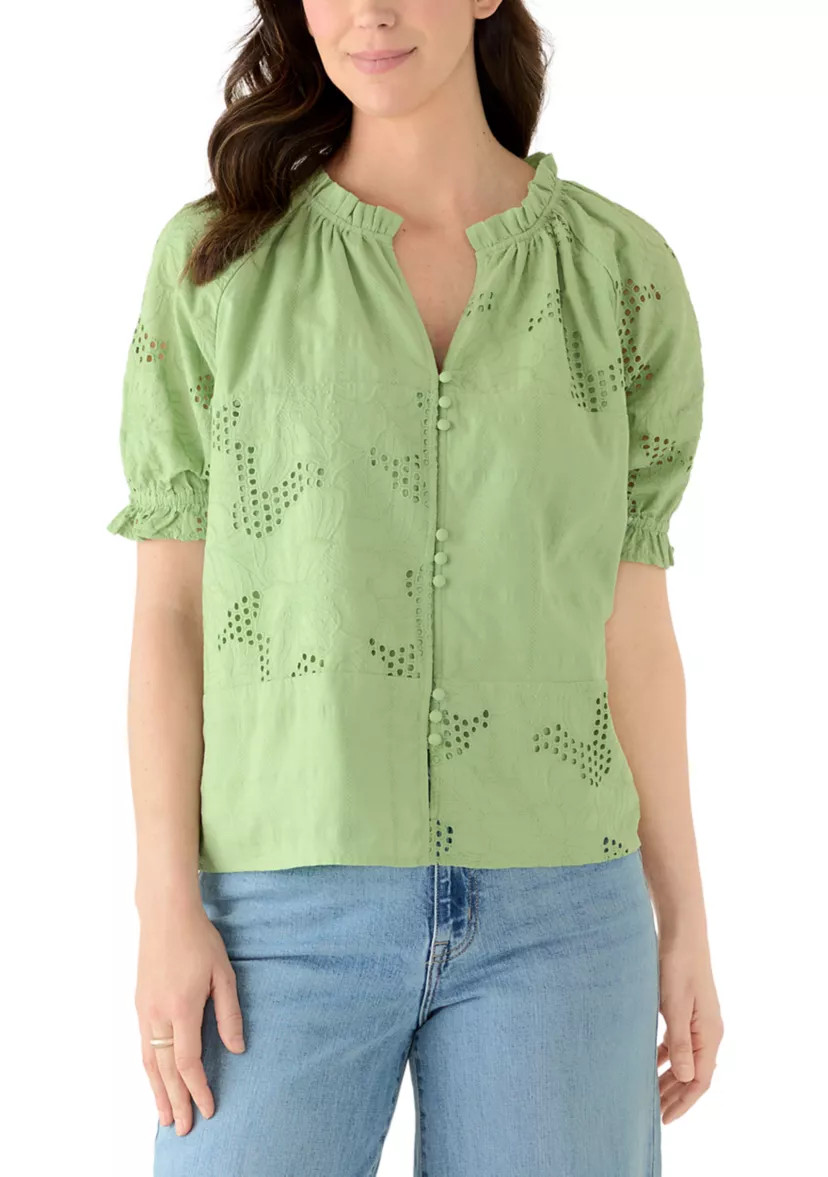 Women's Long Sleeve Battenberg Lace Top | Belk