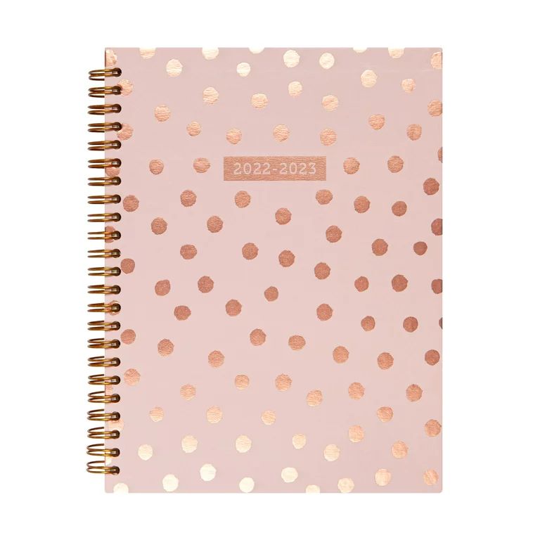 2022-2023 Mintgreen Weekly Monthly Spiral Planner, 6 x 8, Pink Dot, Recycled Paper, Eco Friendly ... | Walmart (US)