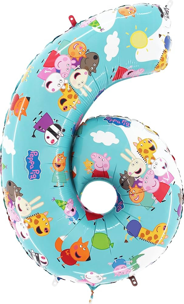 Toyland® 66cm (26") Peppa Pig, George & Friends Number Foil Balloon - Kids Party Balloons - Numb... | Amazon (US)