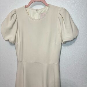 Krista Puff Sleeve Crepe Fit & Flare Dress | Poshmark