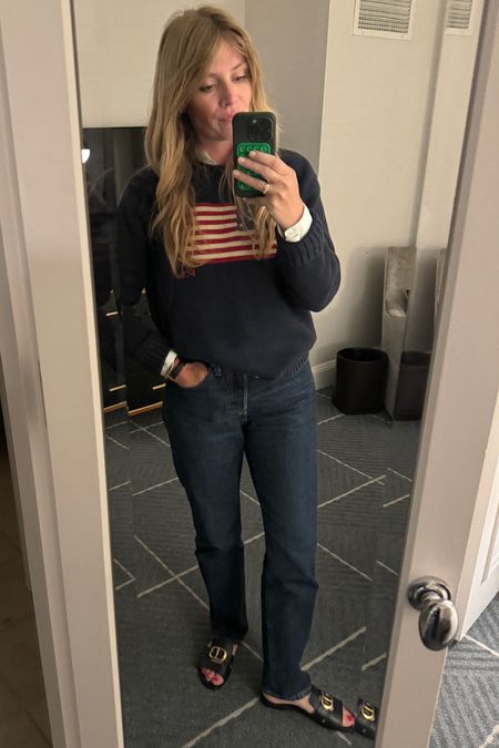 These Levi 501 original-fit jeans are on sale at Macy’s! Love them paired with a classic Ralph Lauren sweater.  🇺🇸 

#RalphLauren
#LeviJeans
#classicAmerican

#LTKStyleTip #LTKFindsUnder100 #LTKShoeCrush