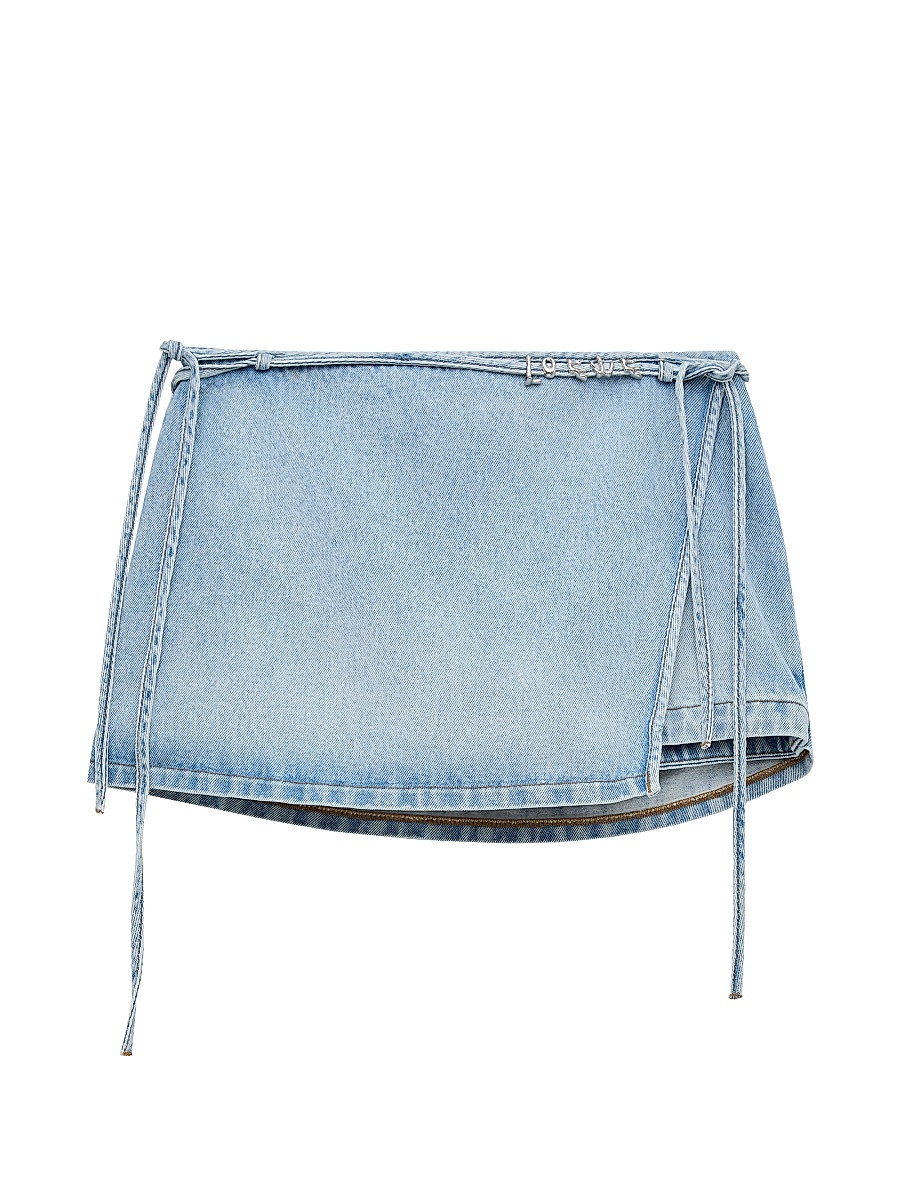 Women's LOEWE x Paula's Ibiza Denim Wrap Skort - Washed Blue - Size 00 | Saks Fifth Avenue