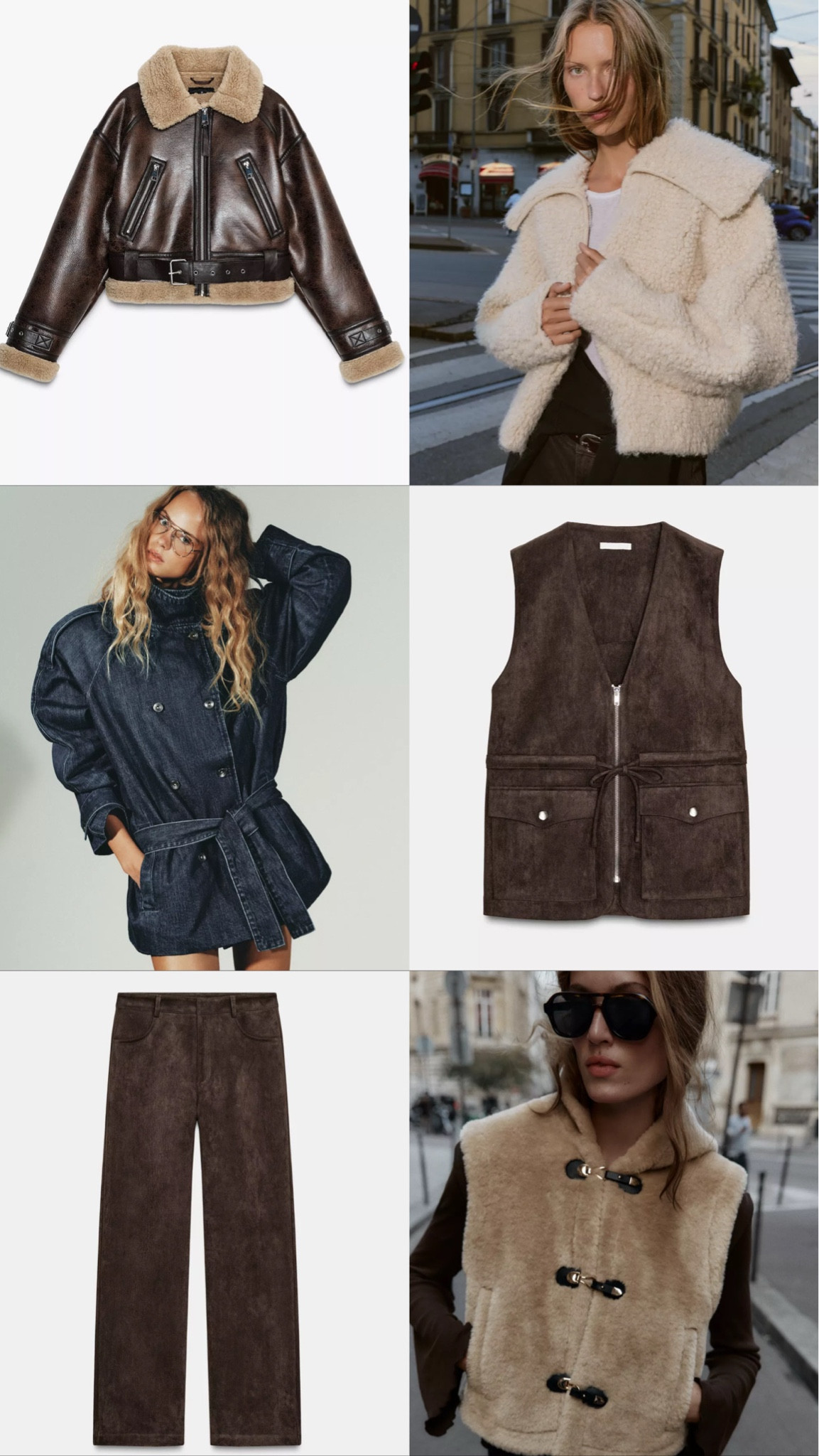 Zara. Zara new in. Jacket. Aviator jacket. Bouclè jacket. Denim jacket. Trench coat. Suede waistcoat. Suede trousers. Trousers. Straight leg trousers. Faux fur gilet. Gilet     

#LTKautumn #LTKuk #LTKstyletip