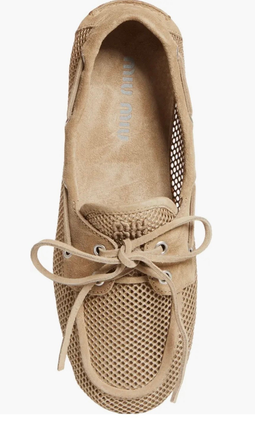 Miu miu boat shoes and mules slides 

#LTKdayinmylife #LTKgrwm #LTKootd