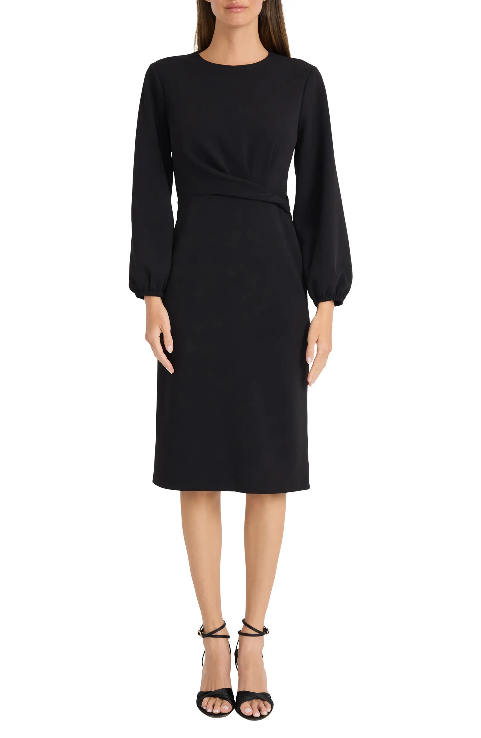 Maggy London Twisted Long Sleeve Midi Dress | Nordstrom | Nordstrom