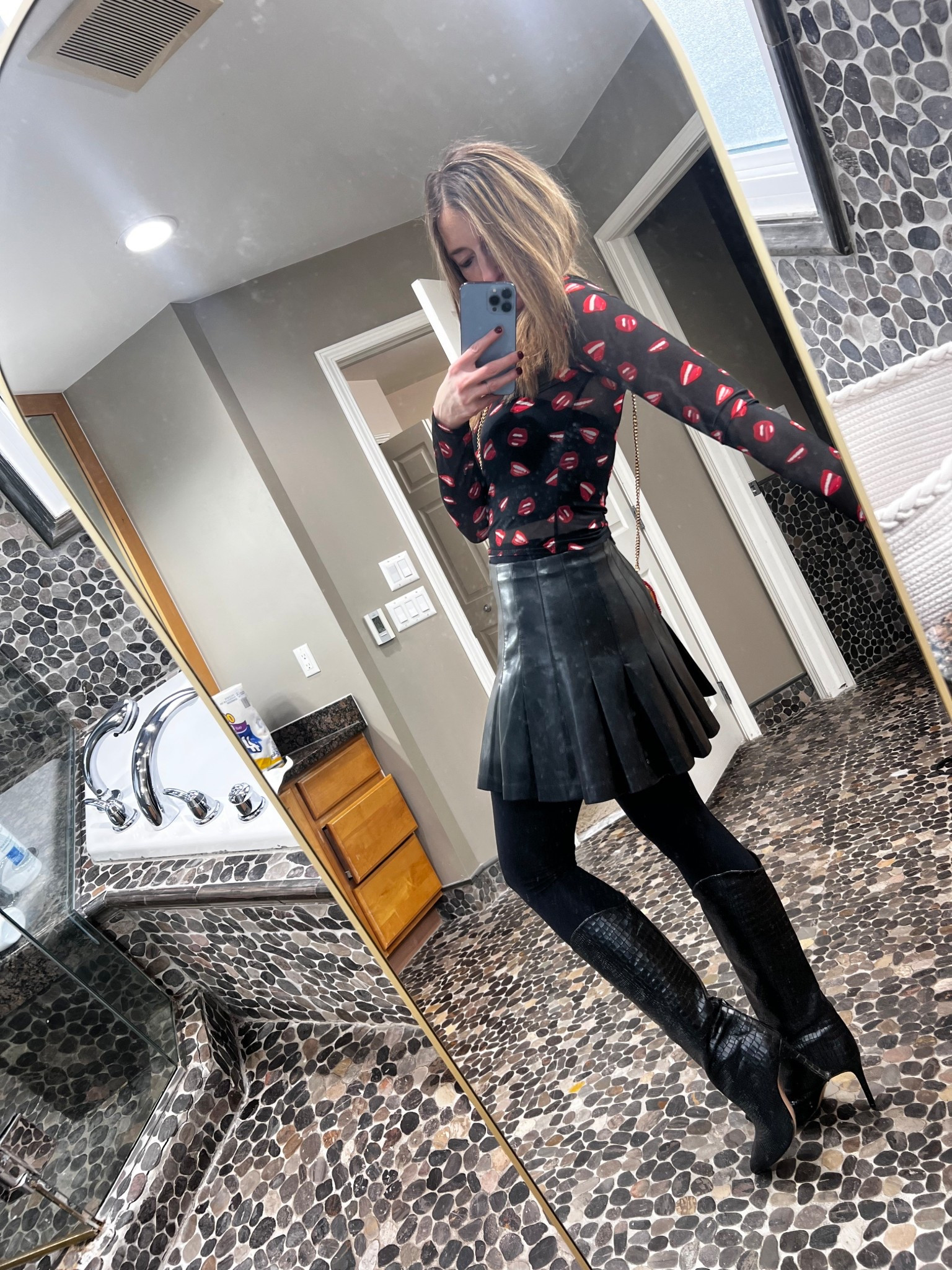 A little sheer, a lot of leather, and boots that do the talking 🔥 Shop my look on LTK.

@Alice + Olivia #ad #sponsored 

#LTKSaleAlert #LTKdayinmylife #LTKootd