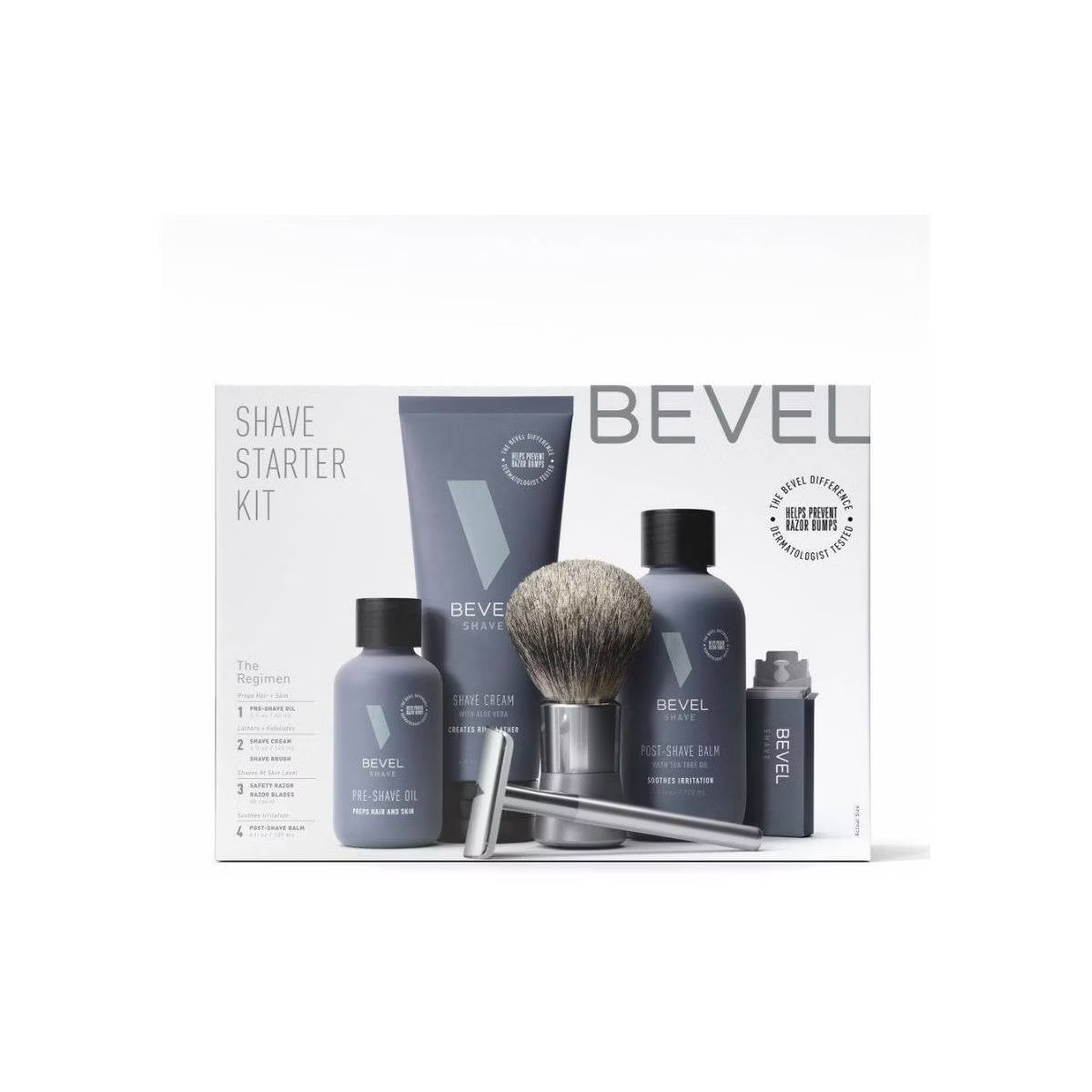 BEVEL Men's Shave Kit - Safety Razor, Shave Brush, Shave Cream, Pre Shave Oil, Post Shave Balm an... | Target