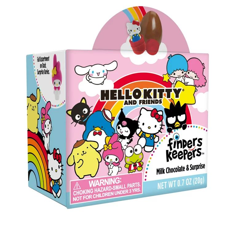Finders Keepers Hello Kitty Milk Chocolate Hard Candy Egg with Toy Surprise, 0.7oz, 1 Count Box | Walmart (US)