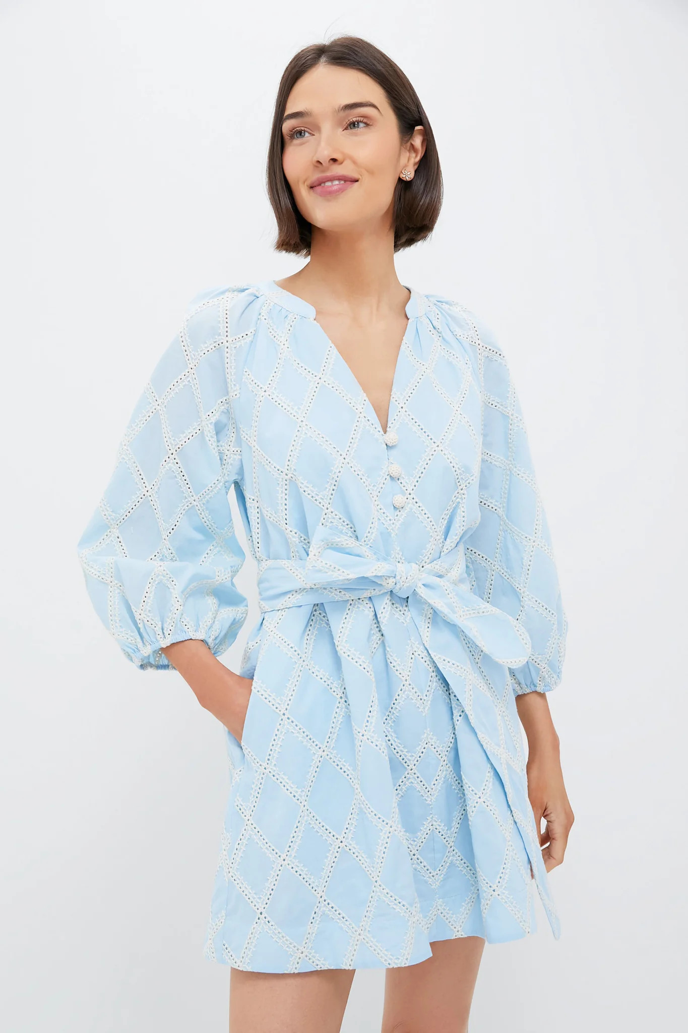 Blue Eyelet Harlow Dress | Tuckernuck (US)