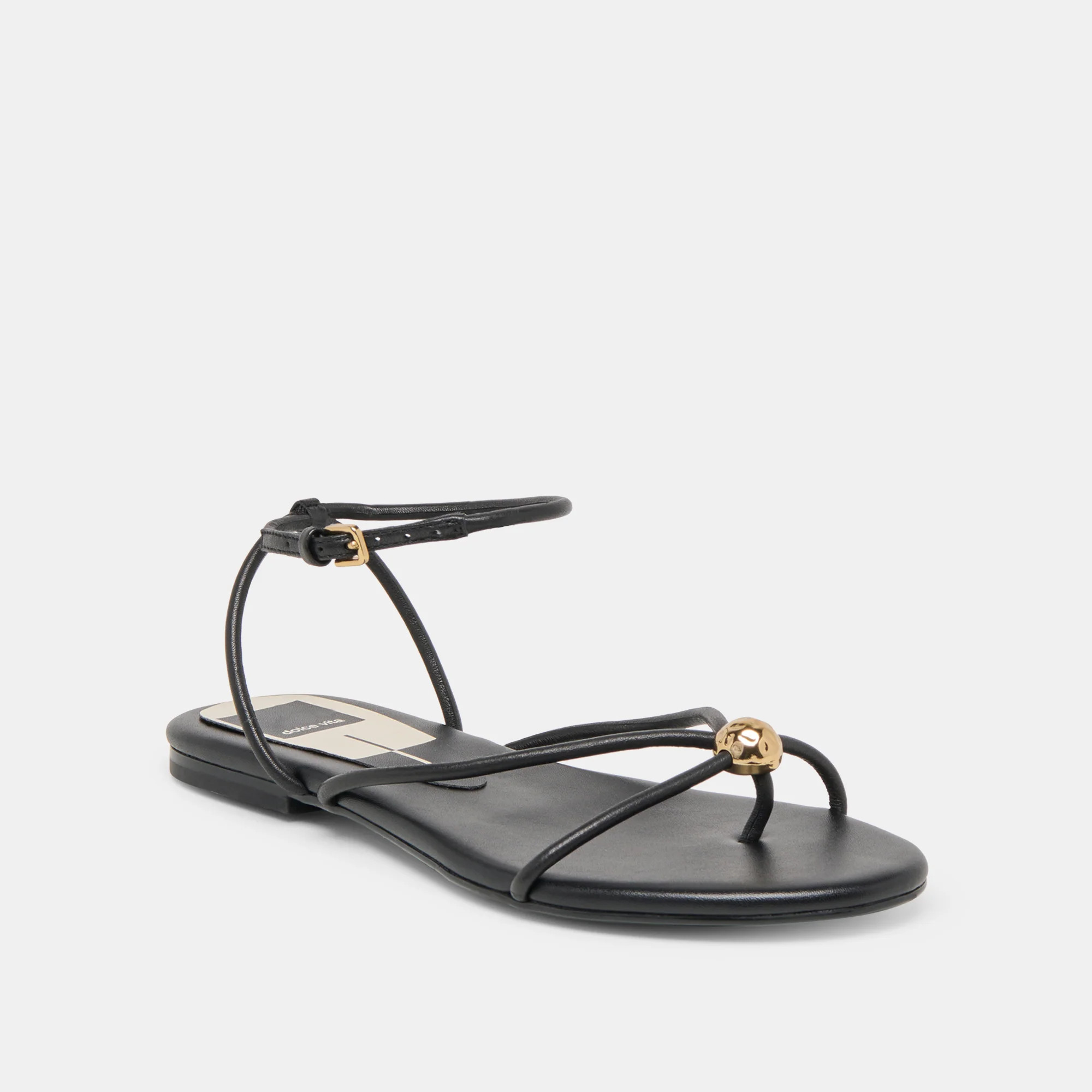 Kenley Black Leather Sandals | Dolce Vita | DolceVita.com
