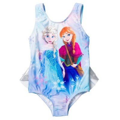 Disney Frozen Princess Anna Elsa Little Girls One Piece Bathing Suit Tie Dye Multicolor 5 | Target