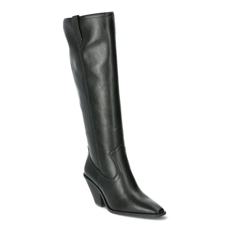 Scoop Women’s Faux Leather Tall Western Boots | Walmart (US)