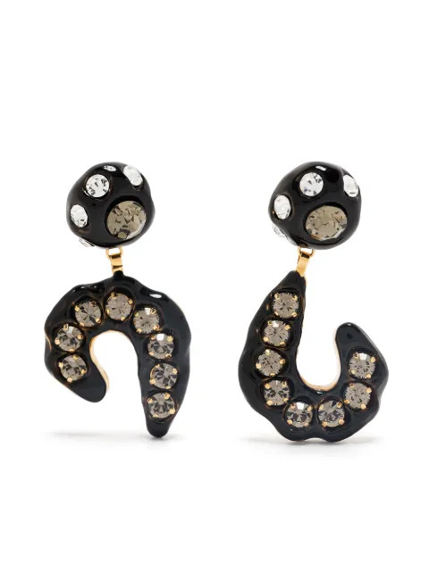 crystal curve earrings | Farfetch (US)