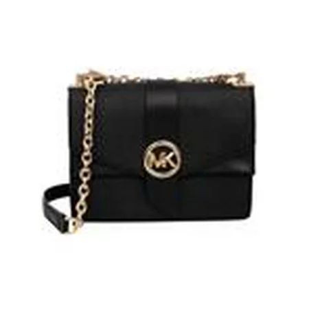 Michael Kors Women s Greenwich Small Color-Block Logo and Saffiano Leather Crossbody Bag - Black | Walmart (US)