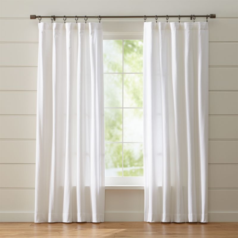Wallace White Curtains | Crate and Barrel | Crate & Barrel