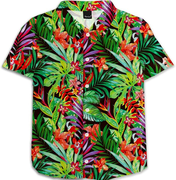Remimi Unisex Kid Halloween Shirt Button Down Short Sleeve Hawaiian Shirts 5-14 Years | Amazon (US)