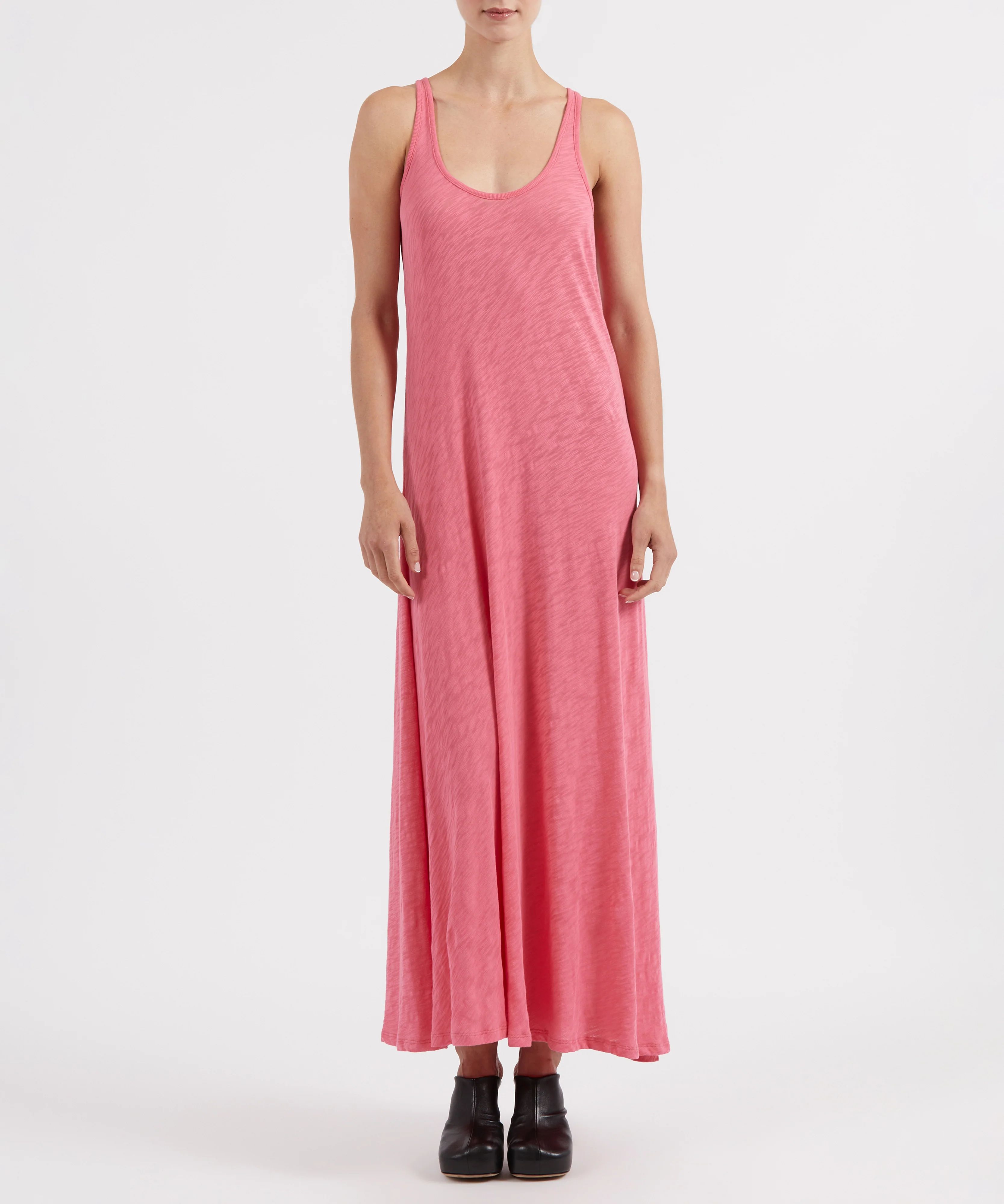 Slub Jersey Maxi Tank Dress - Rose Quartz | ATM Collection