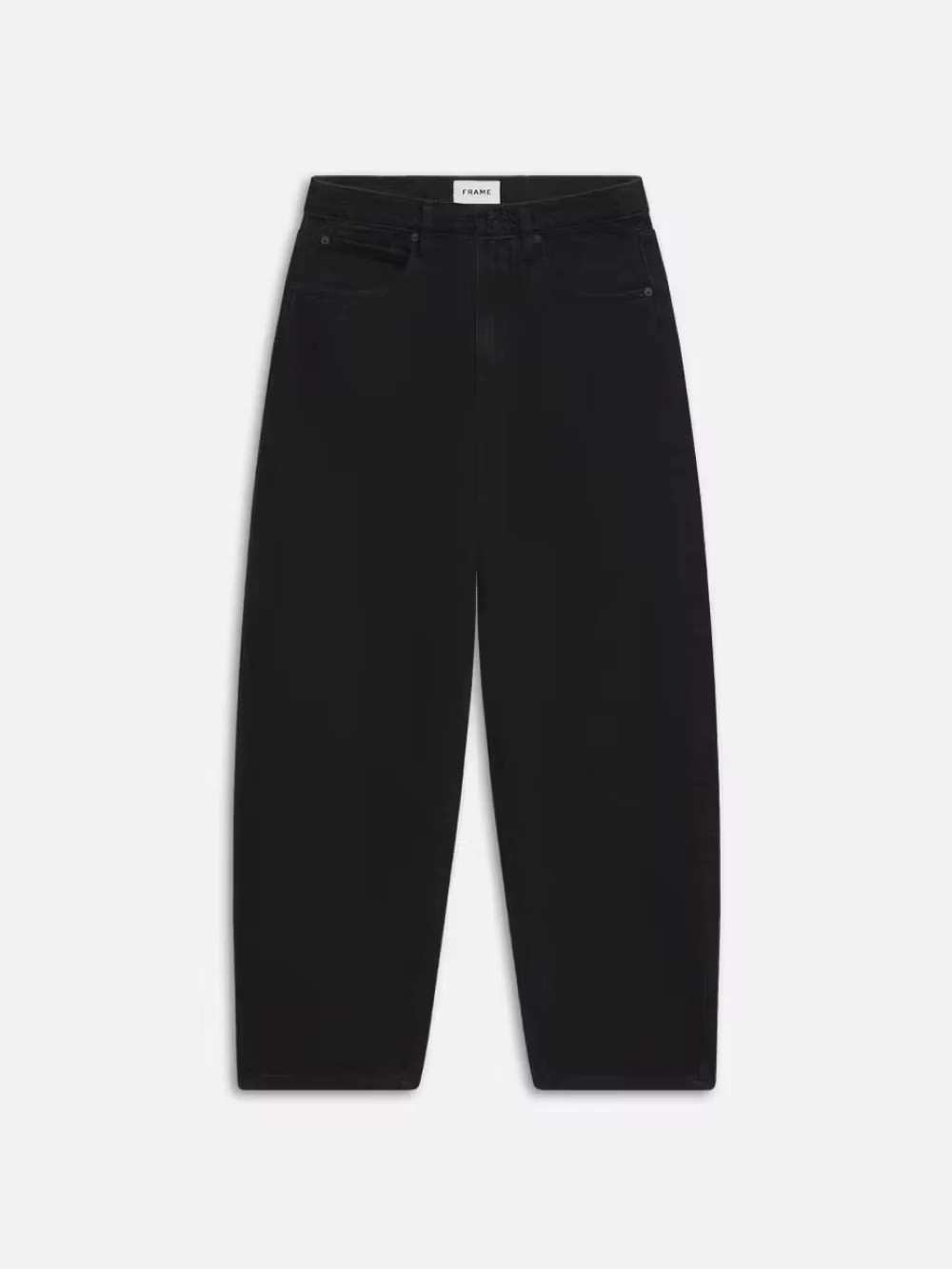 Low Slung Barrel  in  Black | Frame Denim