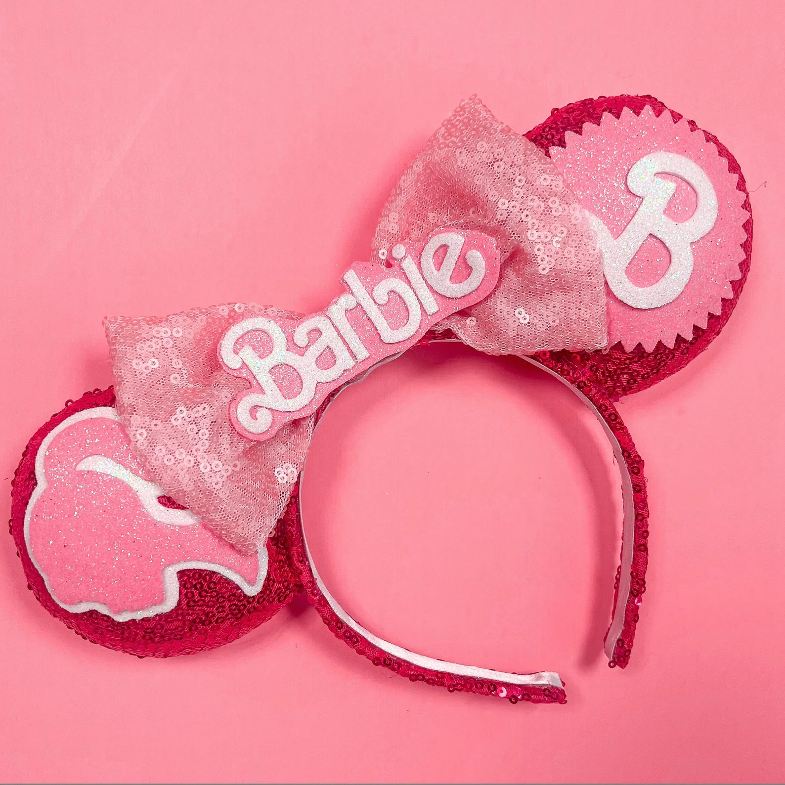 Hot Pink Doll Mickey Mouse Ears with Customizable name | Etsy (Global)