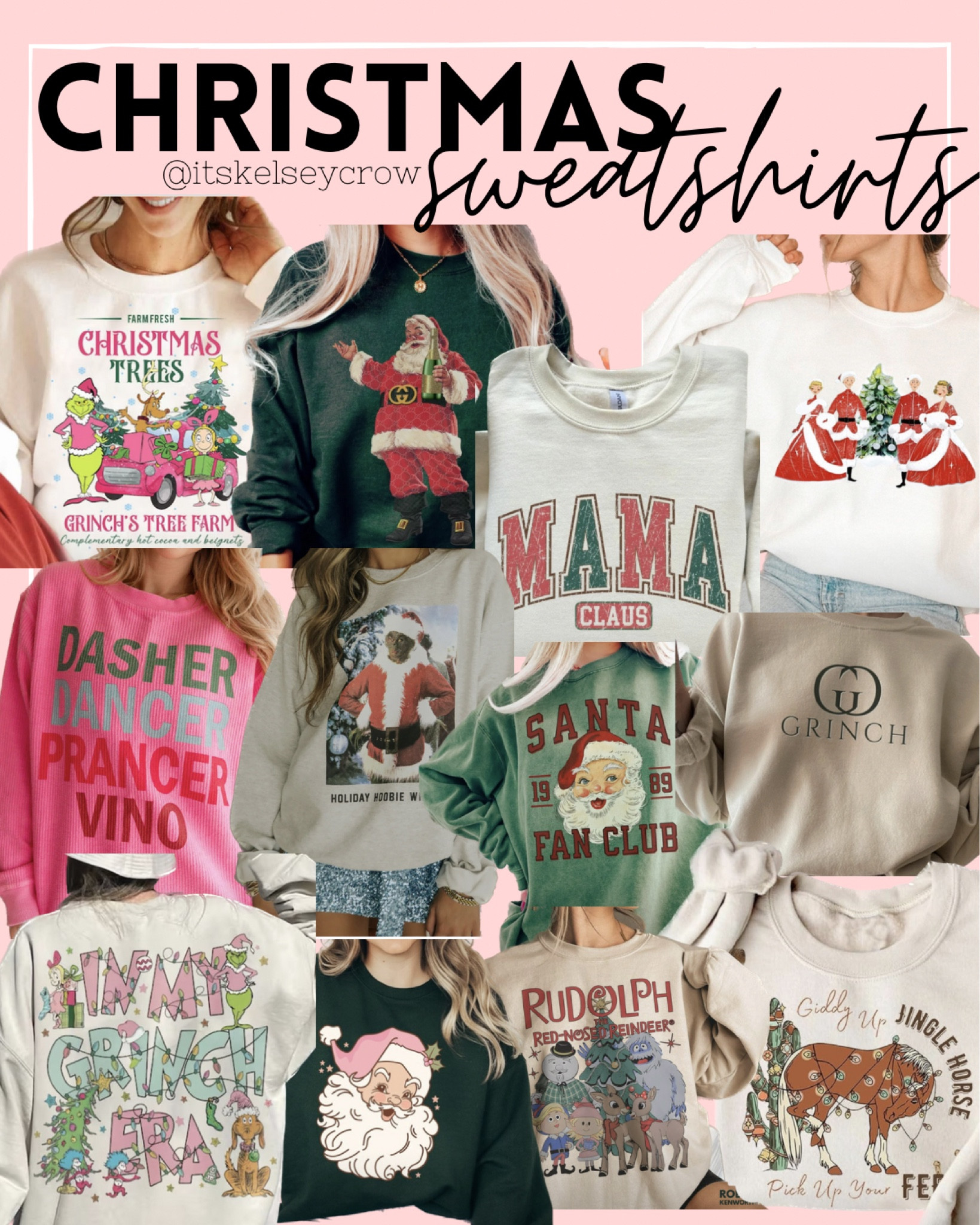 Christmas
Holiday 
Christmas sweatshirt
Grinch
Santa
Rudolph 
retro
Oversized 
Teacher 
Mama

#LTKSeasonal #LTKHoliday #LTKfindsunder50