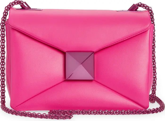 Small One Stud PP Pink Leather Shoulder Bag | Nordstrom