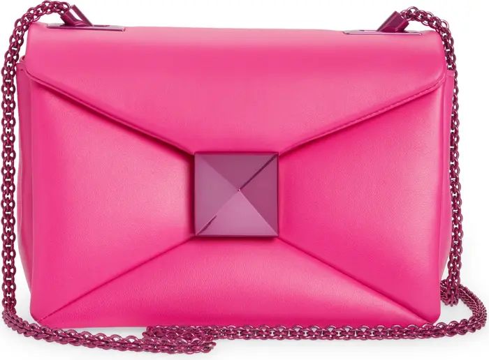 Small One Stud PP Pink Leather Shoulder Bag | Nordstrom