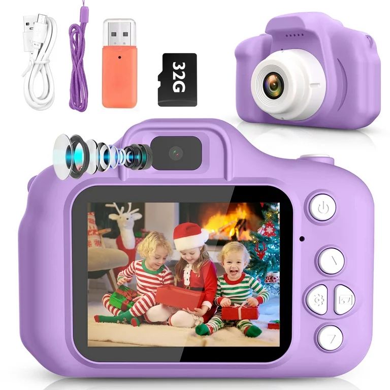 Sanmadrola Kids Camera Selfie Camera for Kids Christmas Birthday Festival Gifts for Girls Age 3-9... | Walmart (US)