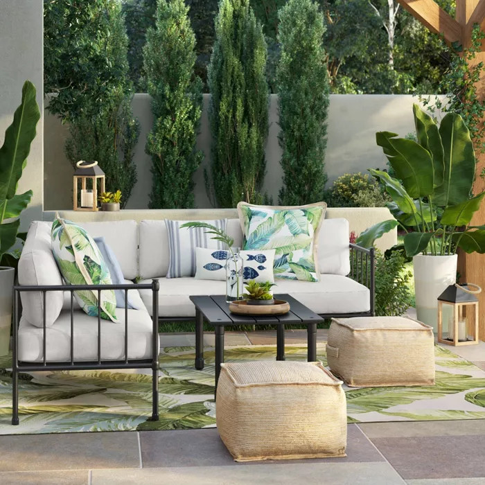 Fernhill 4pc Patio Sectional Set Linen - Threshold™ | Target
